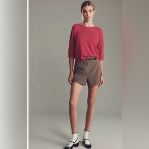 By Anthropologie Puff-Sleeve Cashmere Sweater